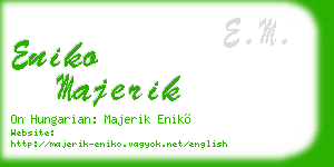 eniko majerik business card